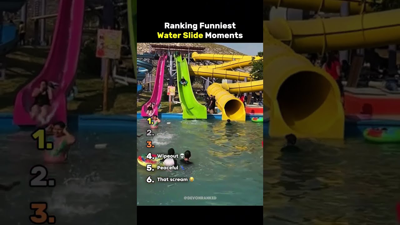 Ranking Funniest Water Slide Moments
