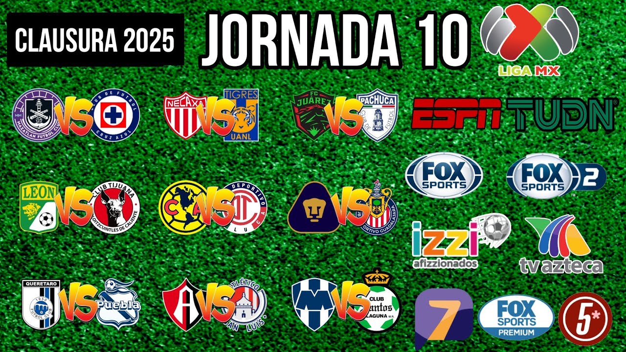 FECHAS, HORARIOS Y CANALES PARA LA JORNADA 10 DE LA LIGA MX CLAUSURA ...