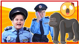 شرطة الاطفال الابطال و الغوريلا و الحرامي