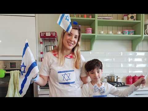 סרטונים לילדים- ללוש מכינה חולצה עם דגל ישרא לכבוד יום העצמאות