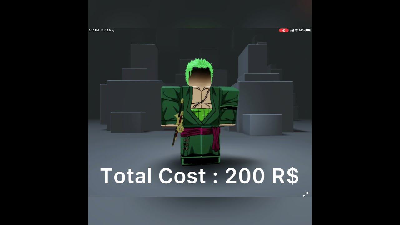 ZORO OUTFITS ONE PIECE #roblox 