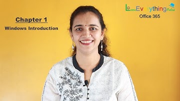 MS Office 365 | Office 365 training | - Chapter 1 - Windows Introduction @sonalicomputerspec