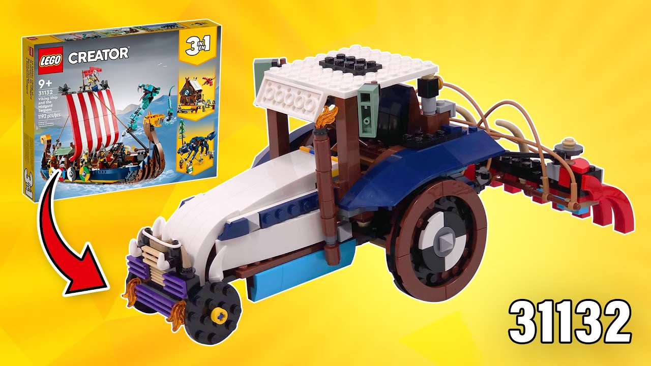 自作　上海シティー LEGO Creator Tractor MOC (31132)[443 pcs] Alternate Build for