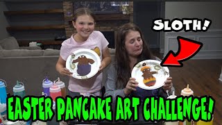 Easter Pancake Art Challenge! We Made An Easter Sloth!