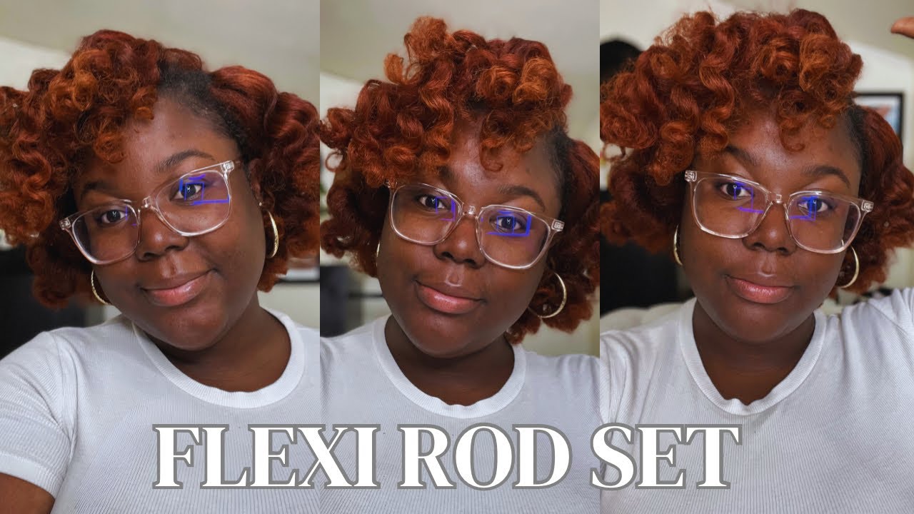 QUICK & EASY FLEXI ROD SET ON STRETCHED HAIR NATURAL HAIR OLD SILK