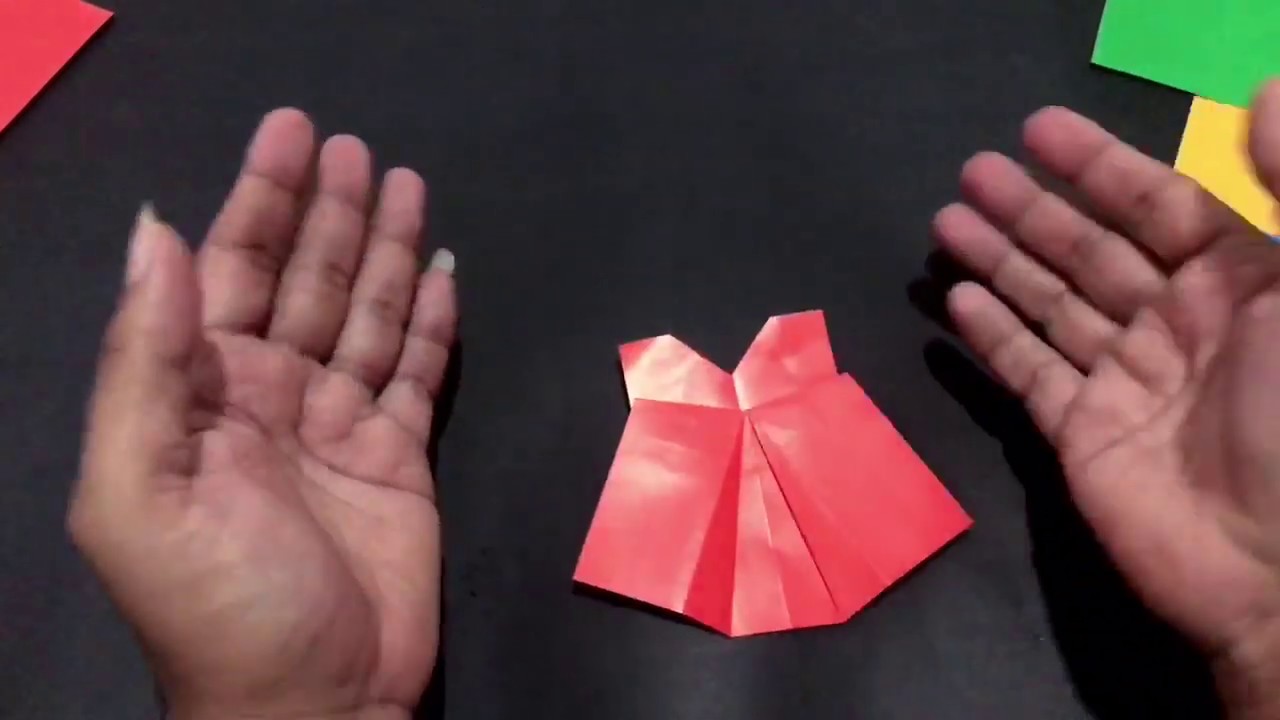  Cara  membuat  gaun atau baju  yang indah dari  Origami YouTube