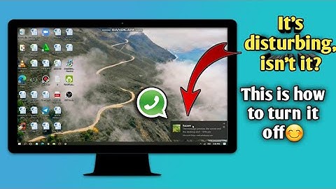 How to turn off Whatsapp Web notification on PC