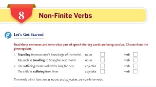 non finite verbs ch 08 part 01 class 08 collins english grammar and compositions book youtube