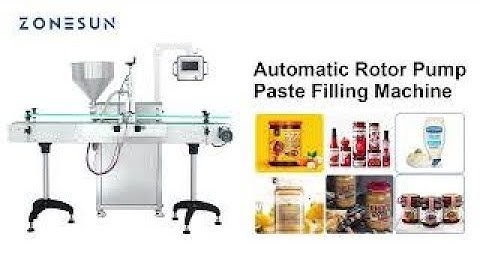 ZONESUN 50-1500ml Servo Motor Rotor Pump Paste/Viscous Liquid Filling Machine ZS-VTRP1A
