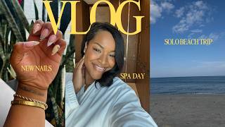 self-care vlog: nails, solo beach trip, & spa day
