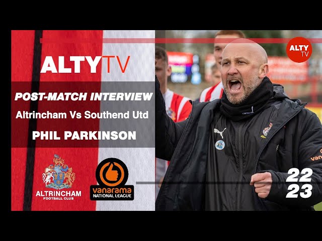 PHIL PARKINSON - Post-Match Interview - ALTRINCHAM Vs KIDDERMINSTER HARRIERS  24/10/2023 