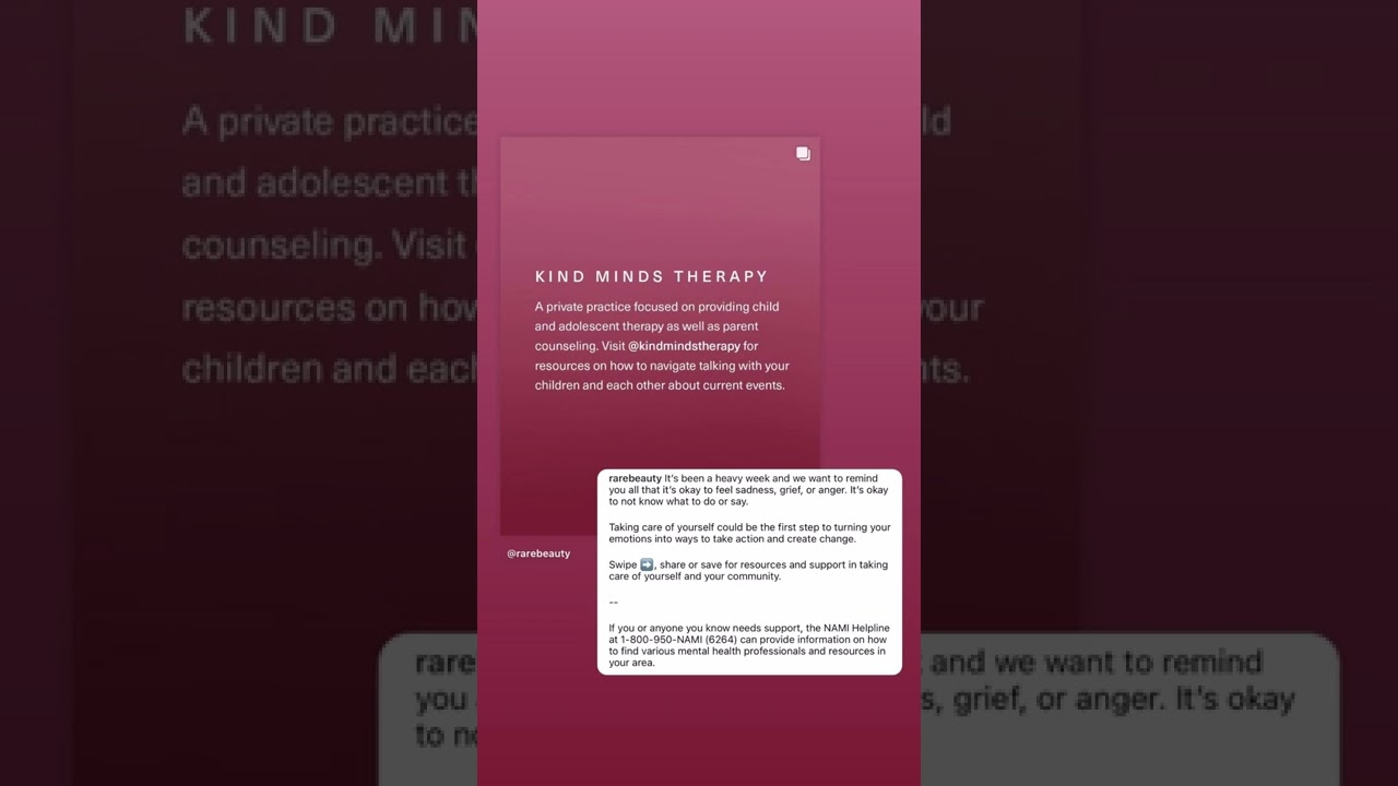 Selena Gomez Reposting Rare Beauty Beautiful Message On Mental Health!!!