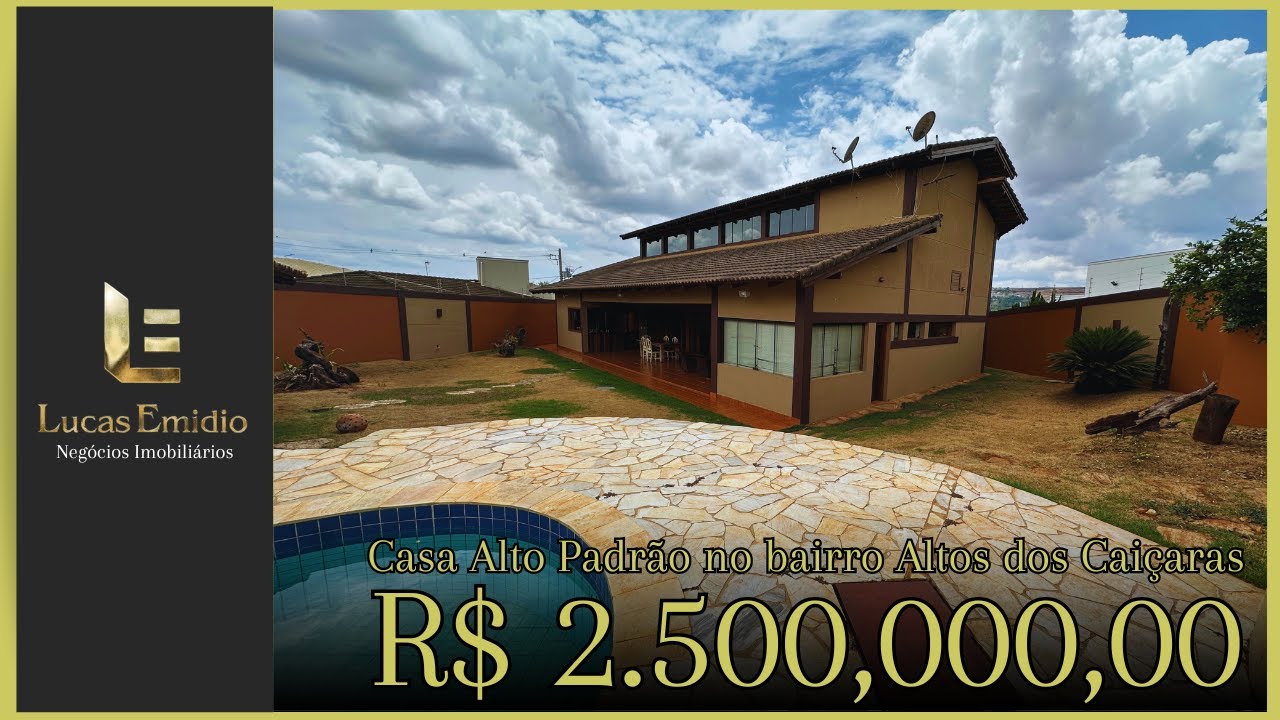 Casa Alto Padrão no bairro Alto dos Caiçaras em Patos de Minas/MG