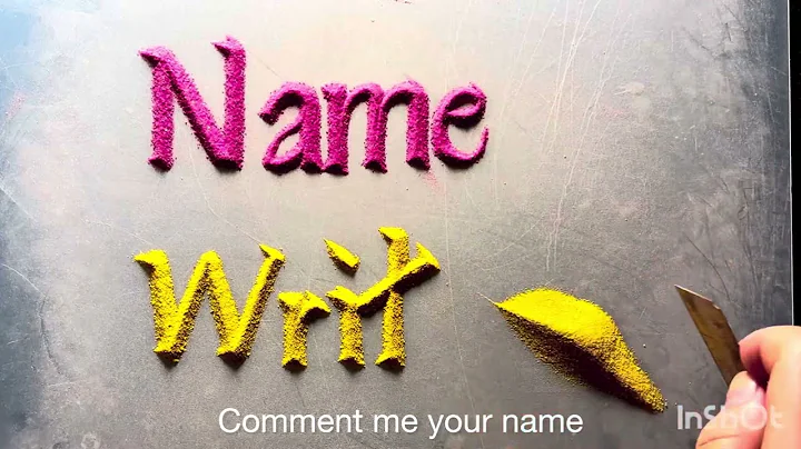 Name writing with sand /sand art /sand calligraphy/sand writing 