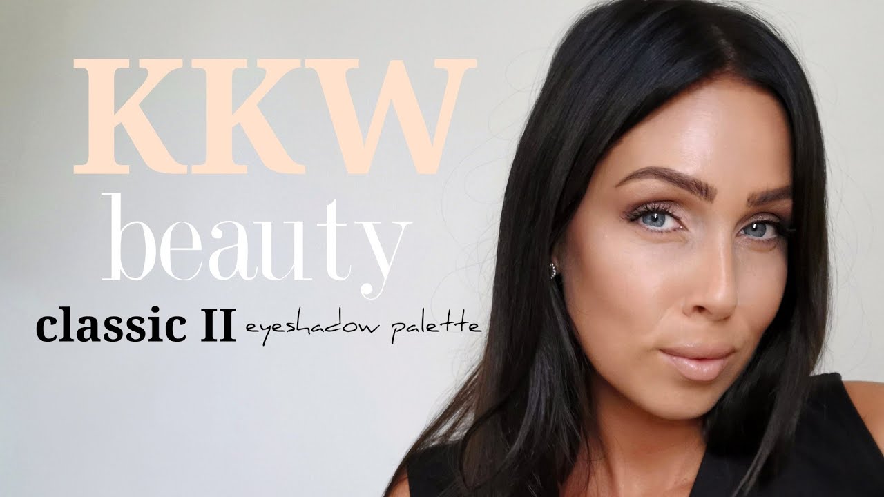 first impressions & eyeshadow look with KKW BEAUTY classic II eyeshadow palette, lipstick/gloss set