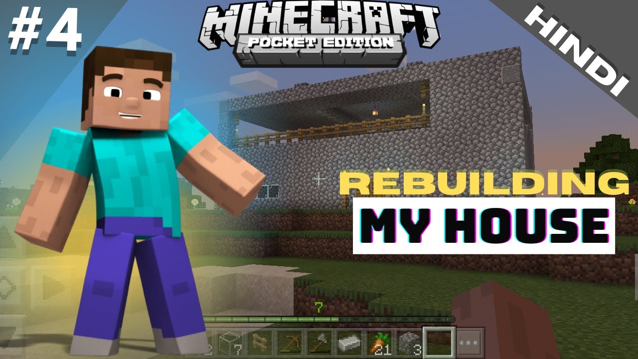 My new house | minecraft gameplay in hindi | Minecraft house ...