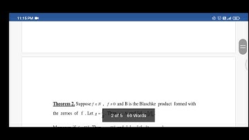 Theorem based on blaschke product
