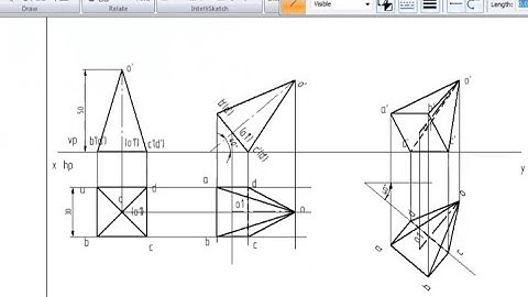 Square pyramid with normal type from VTU Question bank VTU Engineering Visualization