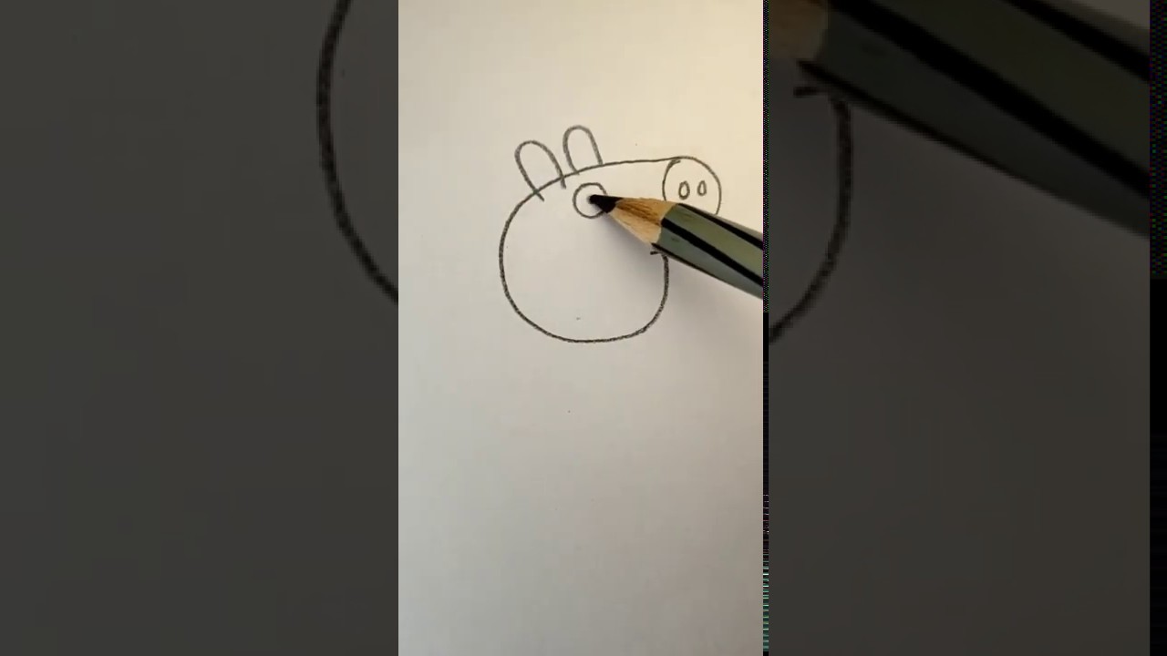 【幼兒繪畫】【簡筆畫】【簡筆畫教學】【簡筆素描】 小豬佩奇的畫法