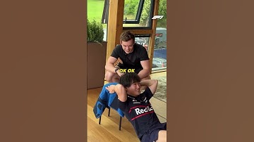 Thumbnail of Max Verstappen being neck trainer ft@Browney  #f1 #maxverstappen