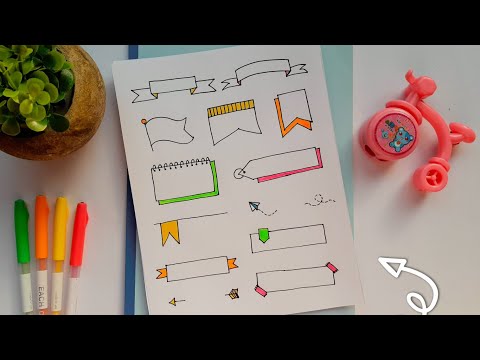 ١٣ طريقة لكتابة عنوان بشكل لطيف (العودة للمدرسة) 13 Cute Ways to Write a Title ll