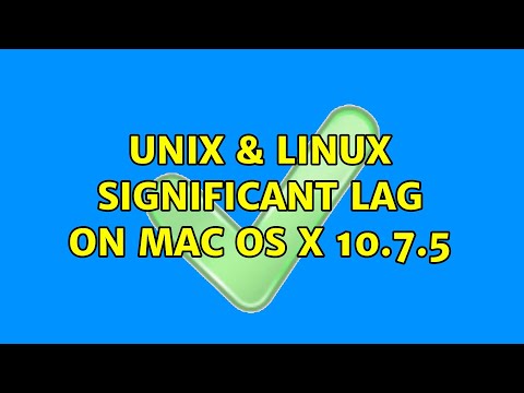 Unix U0026 Linux: Significant Lag On Mac OS X 10.7.5