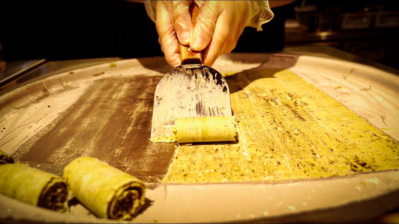 気持ち良すぎてずっと見ていたい専門店のロールアイス作り　マンハッタンロールアイス　｜ROLL ICE　ASMR