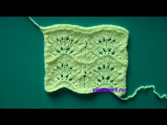 Узор Веер. Вязание Спицами - YouTube