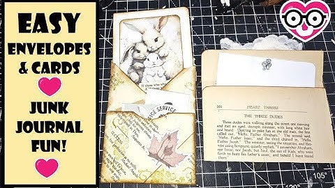 EASIEST ENVELOPE! BEGINNER FRIENDLY DIY Envelope and Card Ideas for Junk Journals!!The Paper Outpost