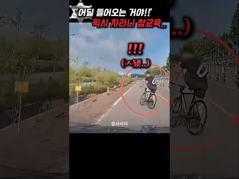 ‘어딜 들어오는 거야!’ 한발로 타던 무개념 픽시자라니 참교육
