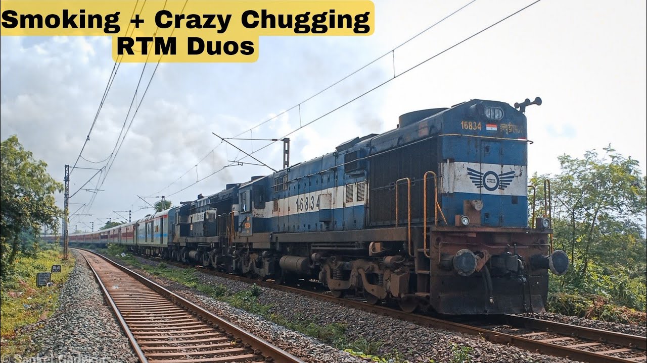 09331 Kochuveli - Indore Express Gaining Speed with RTM Twins | LHF - LHF Config. | Indian Railways.