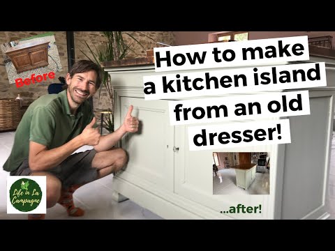 How to make a kitchen island from an old dresser!