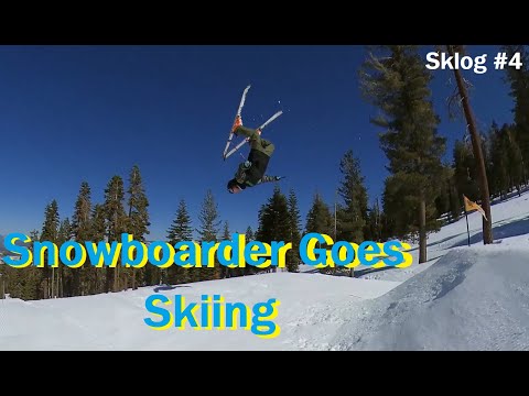 Snowboarder Goes Skiing , Tries Backflip