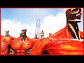 NEW Attack On Titan COLOSSAL TITAN Destroys ALL OF ARK (12) - Ark Modded