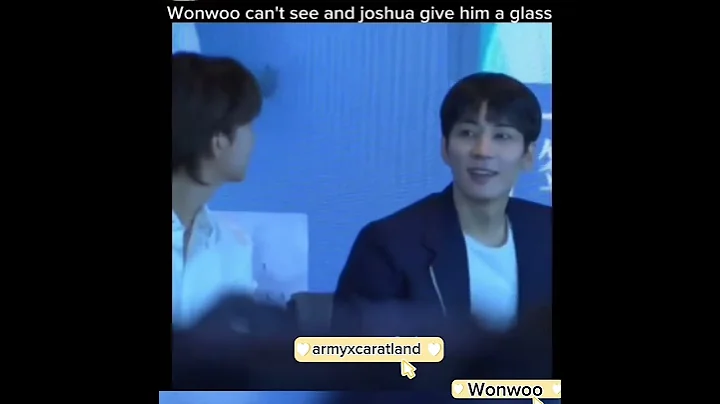 Joshua giving glass to Wonwoo 😂🫢#seventeen #svt #carat #wonwoo #joshua #caratland #cute #shorts