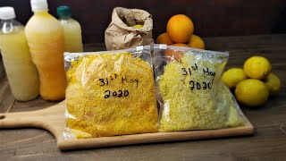 How To Freeze Lemon & Orange Rind Zest