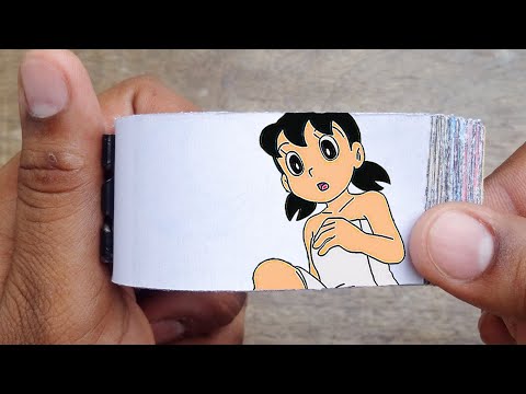 Doraemon Cartoon Flipbook #51 | Nobita and Shizuka in Bathroom Flip Book | Flip Book Artist 2022