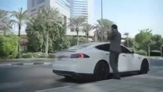 New TESLA technology car( self driving taxi-car ) in DUBAI