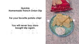 Quickie Homemade French Onion Dip
