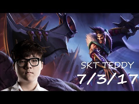 SKT Teddy Stream, Teddy Draven KDA 7/3/17.