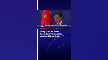Trung Quốc lên án Mỹ hạn chế xuất khẩu với các doanh nghiệp nước này | VTVIndex