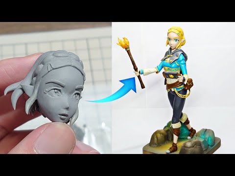 粘土】2年ぶりにゼルダのフィギュア作ってみたら… / Sculpting