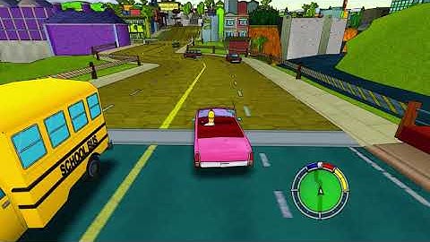 The Simpsons  Hit and Run Full Connected Map + Cel-shading