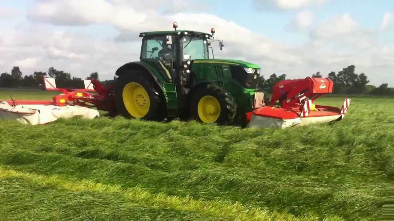 John Deere 6210R with Kuhn Butterfly mower, Dealer Staadegaard