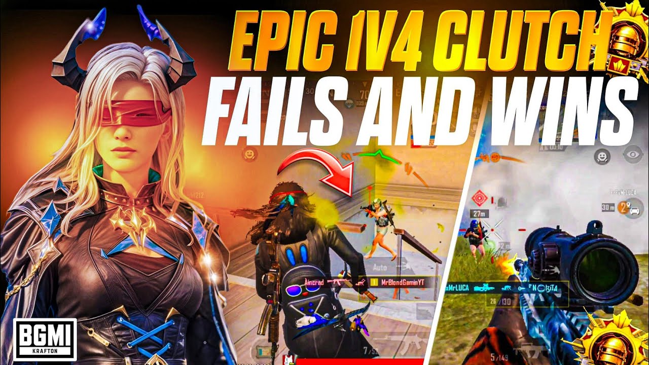 BGMI: Epic 1v4 Clutch Fails and Wins 🥵 | BGMI | PUBG MOBILE | Samsung ...