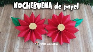 Como hacer una Nochebuena de papel - Facil y rapida de hacer