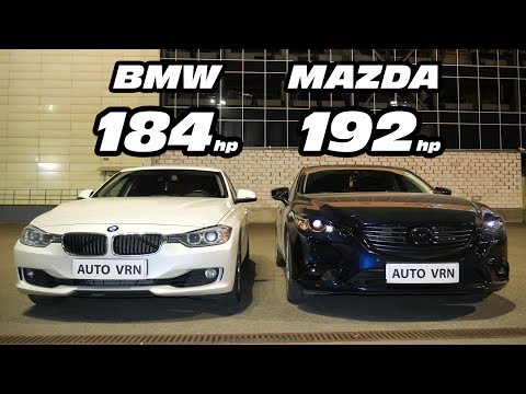 АТМО или ТУРБО?! MAZDA 6 2.5 vs BMW 320i F30  ГОНКА!!!