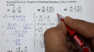 Q.2,Exercise 9.2, Chapter 9, Rational Numbers, Class 7, Maths