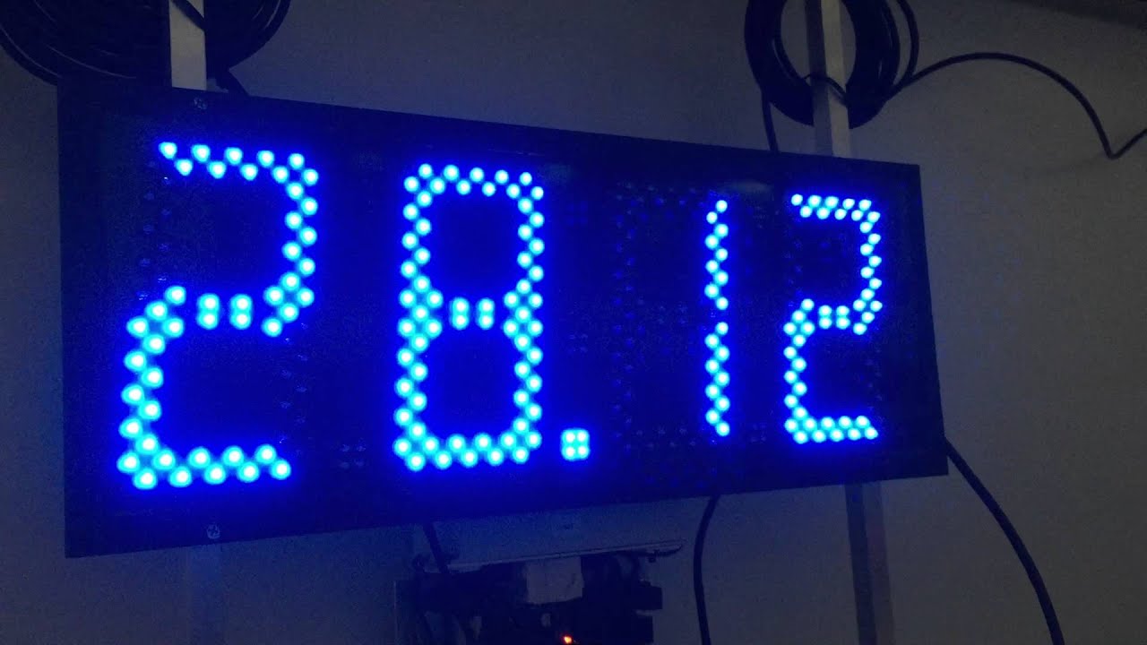 OROLOGIO LED DA ESTERNO ( ORA - DATA - TEMPERATURA ) - YouTube