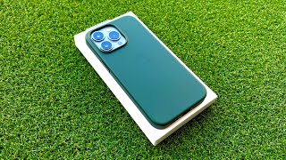 Phone 13 Pro Apple Sequoia Green Leather Case